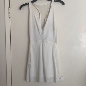 lululemon size 6 white tennis dress sheer back